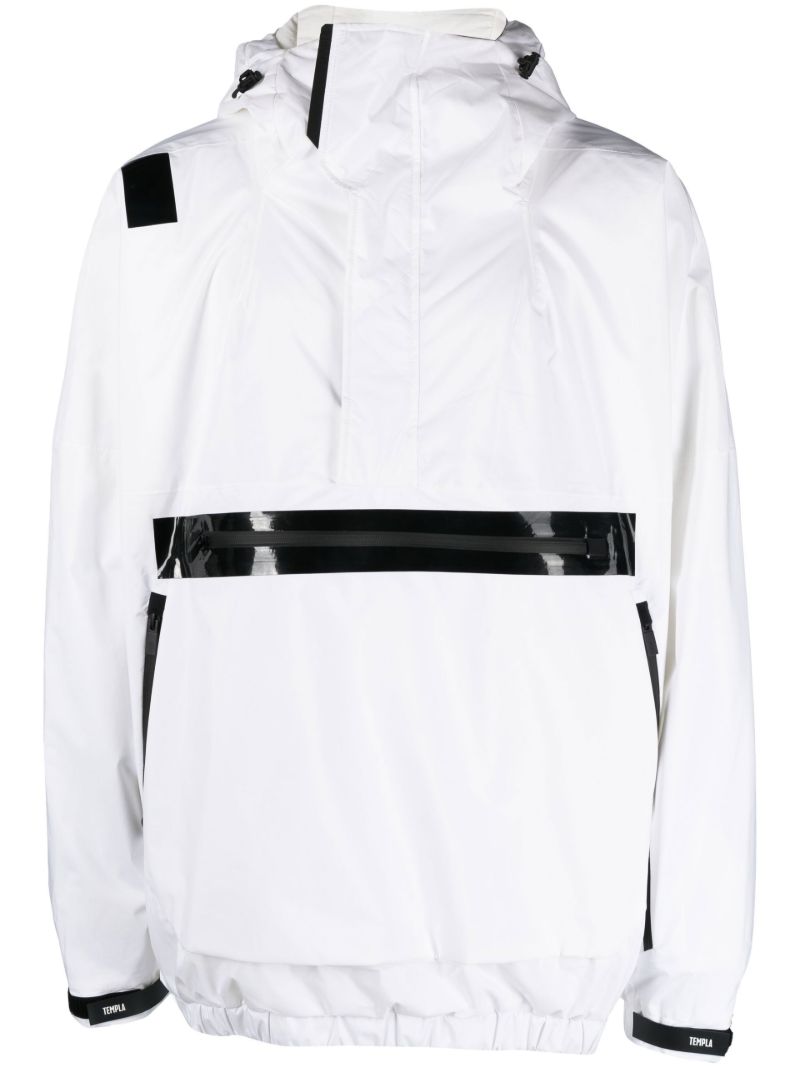 White 3k Hooded Ski Jacket
