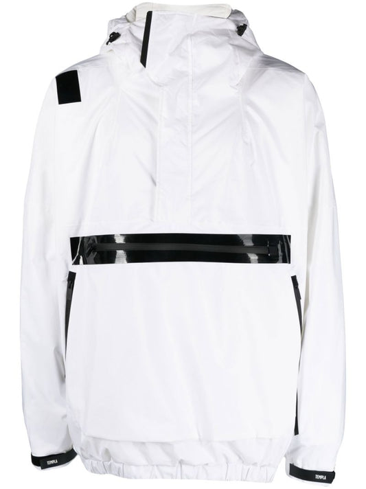 White 3k Hooded Ski Jacket