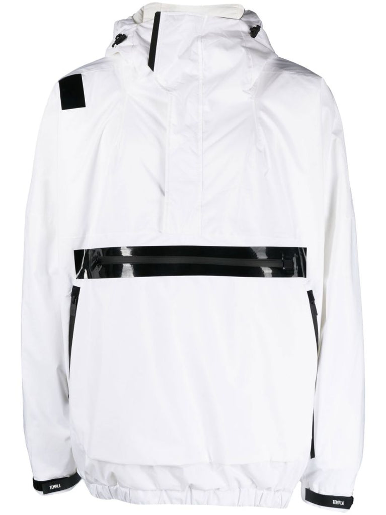White 3k Hooded Ski Jacket