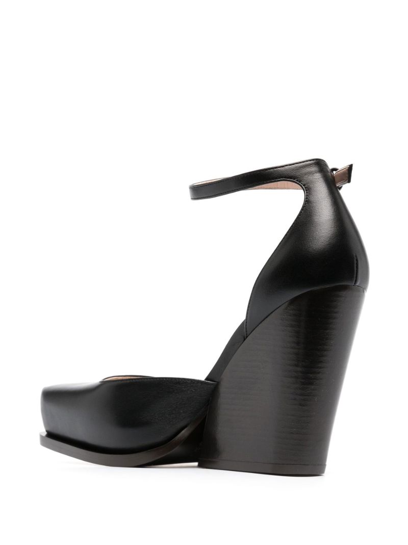 Black Cowboy 100 Faux Leather Pumps