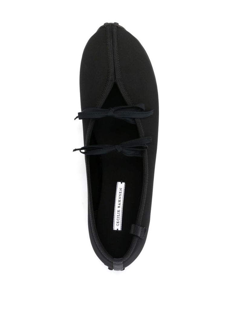 Black Bow Ballerina Pumps
