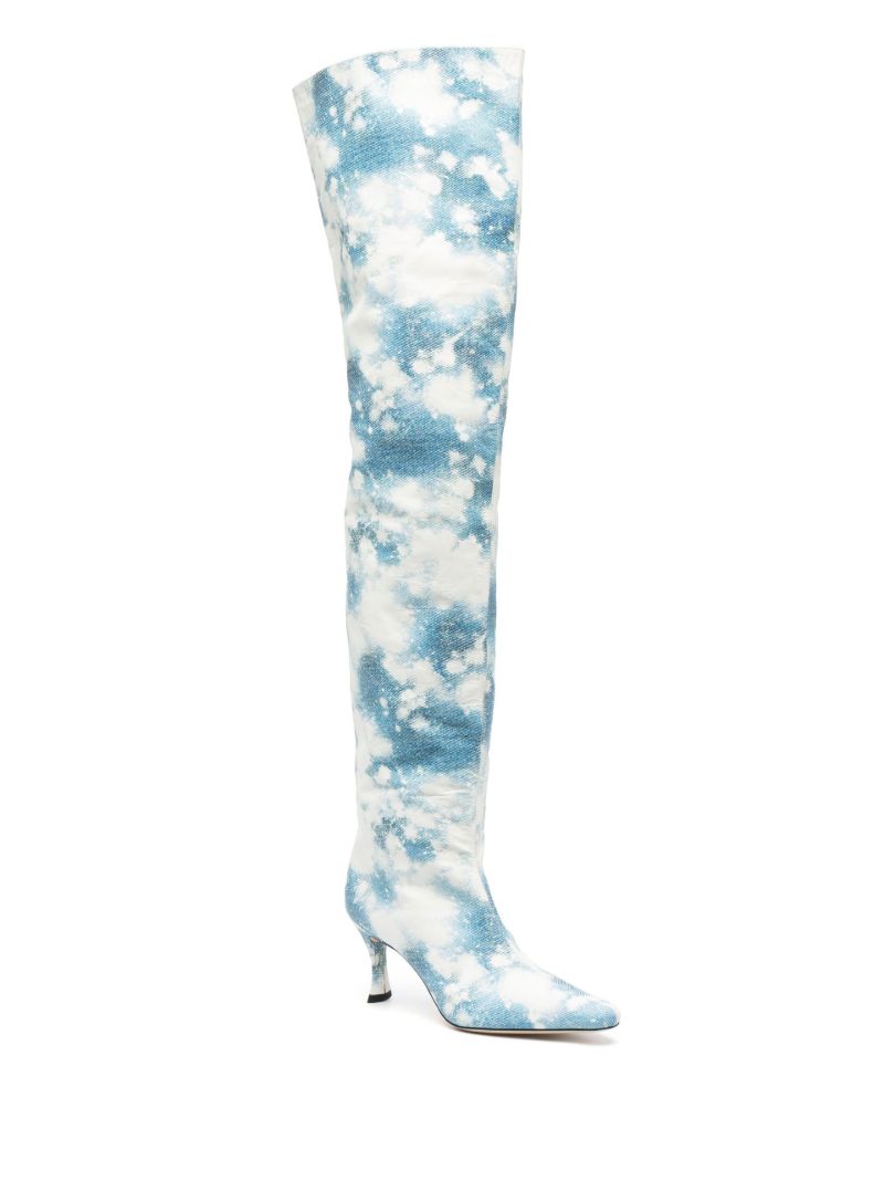 Blue Stevie 80 Over-the-knee Leather Boots