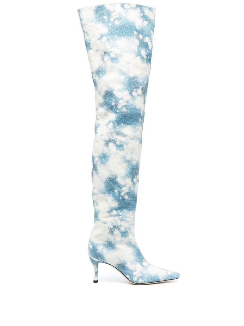 Blue Stevie 80 Over-the-knee Leather Boots