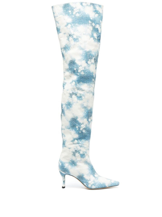 Blue Stevie 80 Over-the-knee Leather Boots