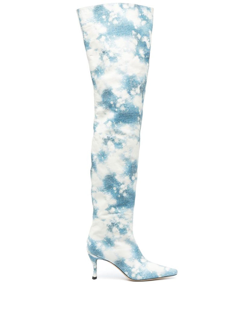 Blue Stevie 80 Over-the-knee Leather Boots