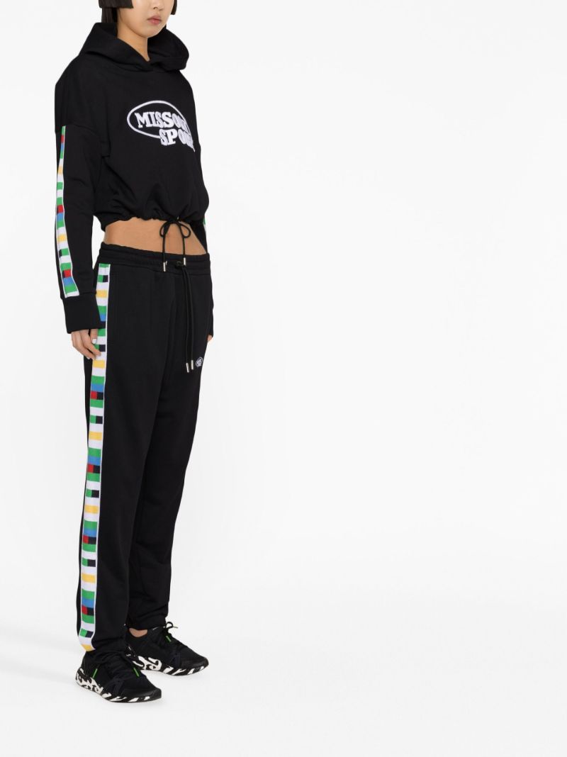 Black Side Stripe Track Pants