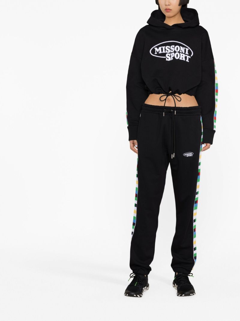 Black Side Stripe Track Pants