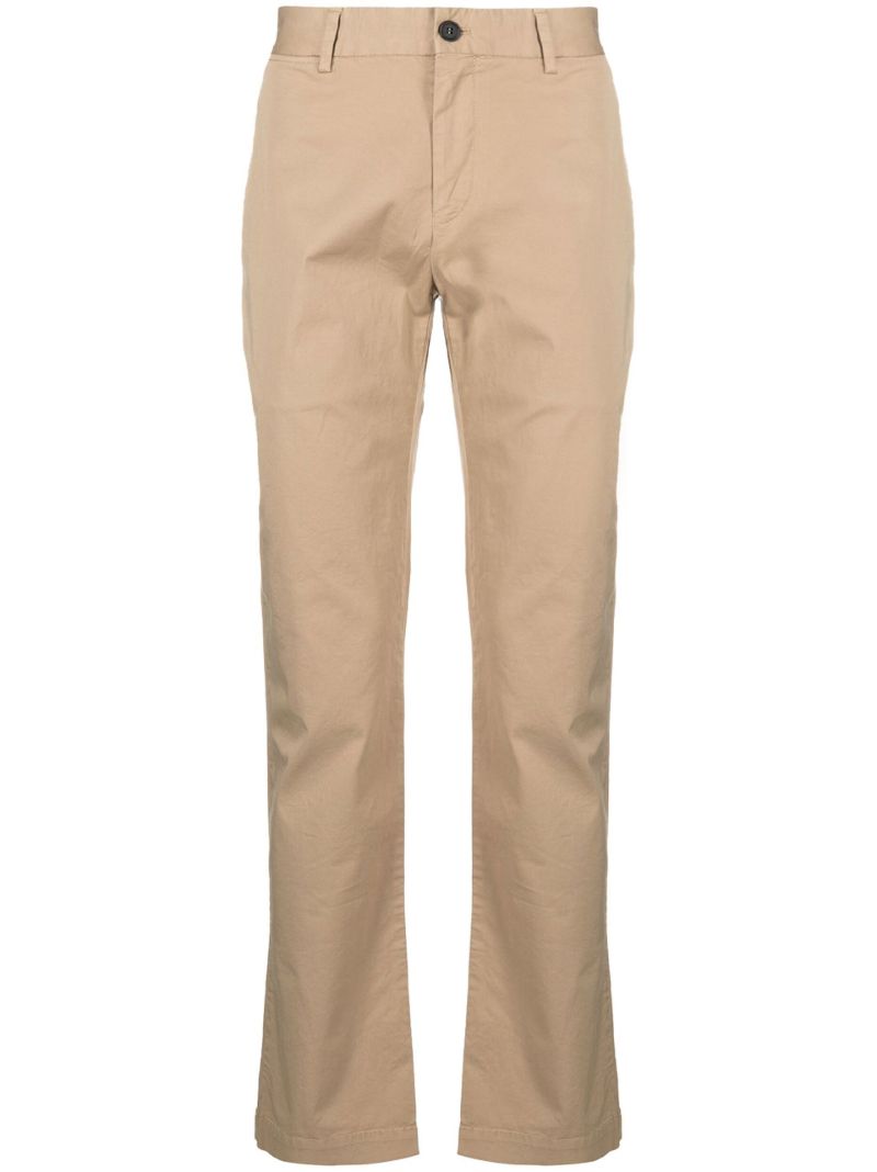 Brown Straight-leg Cotton Trousers