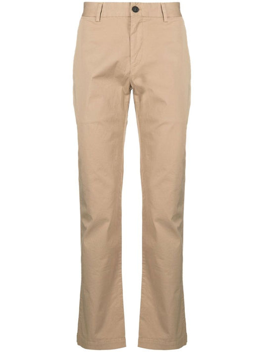 Brown Straight-leg Cotton Trousers