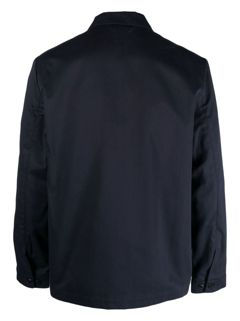 Blue Harrington Zip-up Cotton Jacket