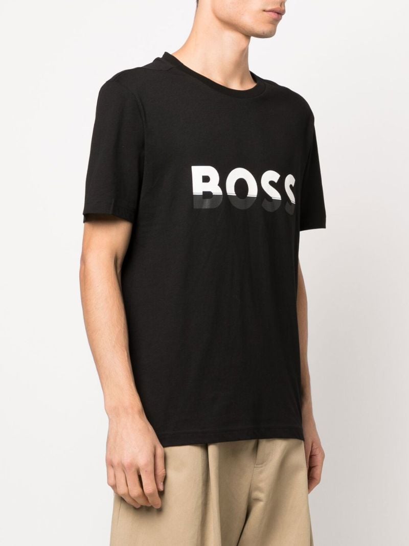 Black Logo Cotton T-shirt