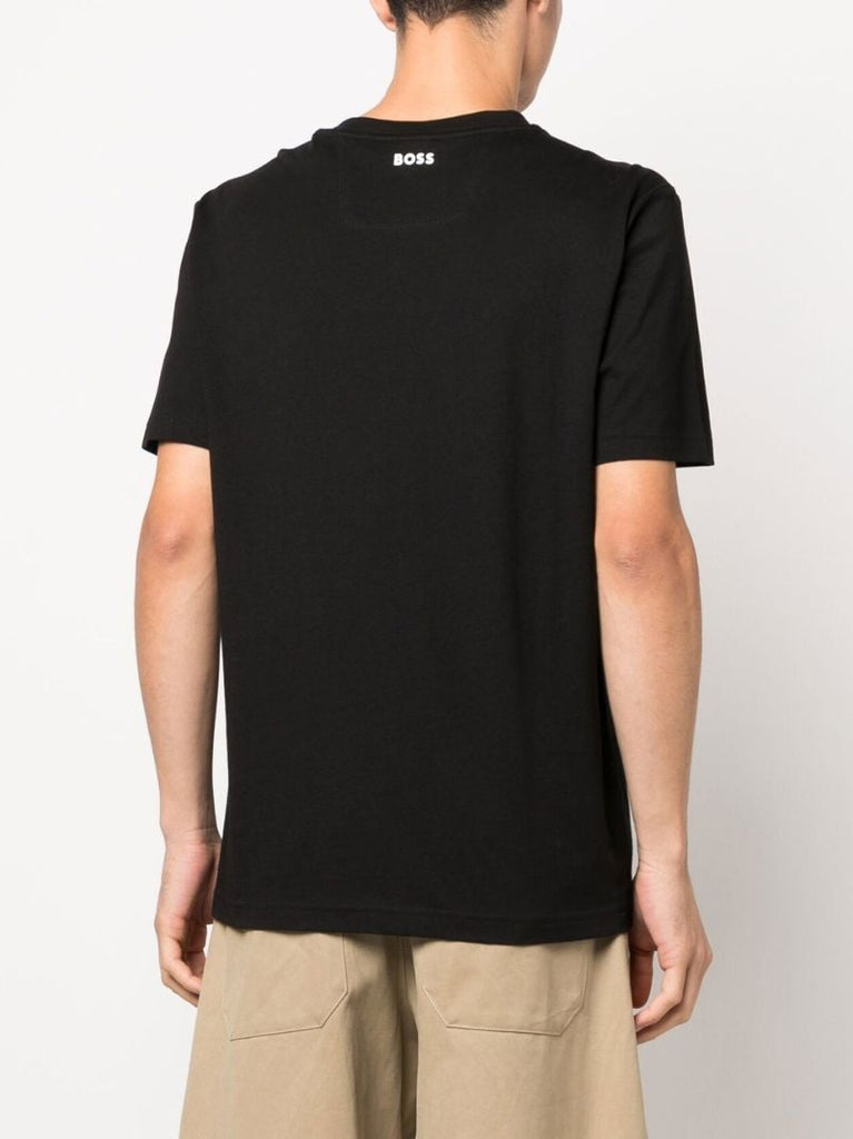 Black Logo Cotton T-shirt