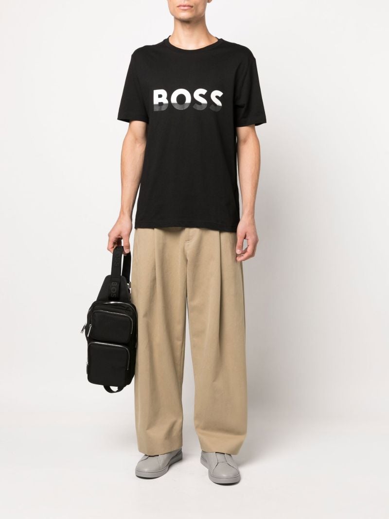 Black Logo Cotton T-shirt