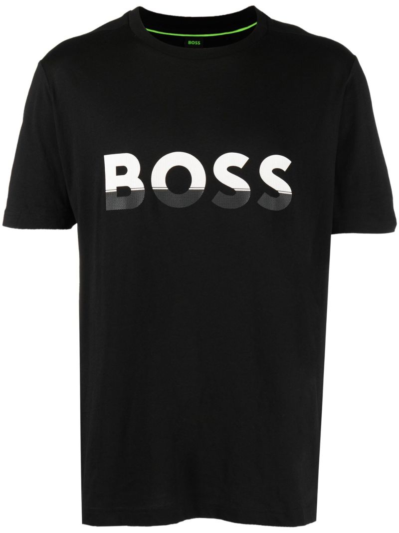 Black Logo Cotton T-shirt
