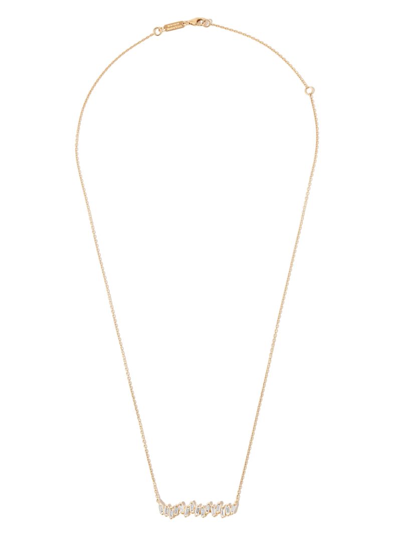 18k Yellow Gold Bold Diamond Pendant Necklace
