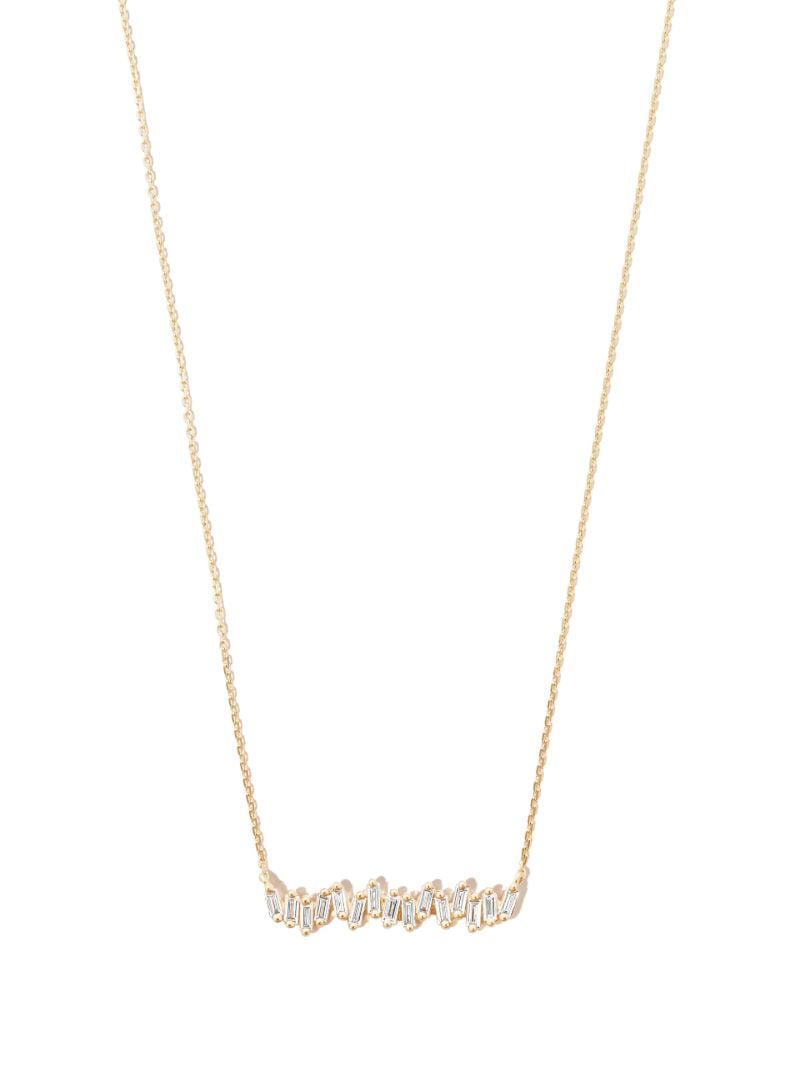 18k Yellow Gold Bold Diamond Pendant Necklace