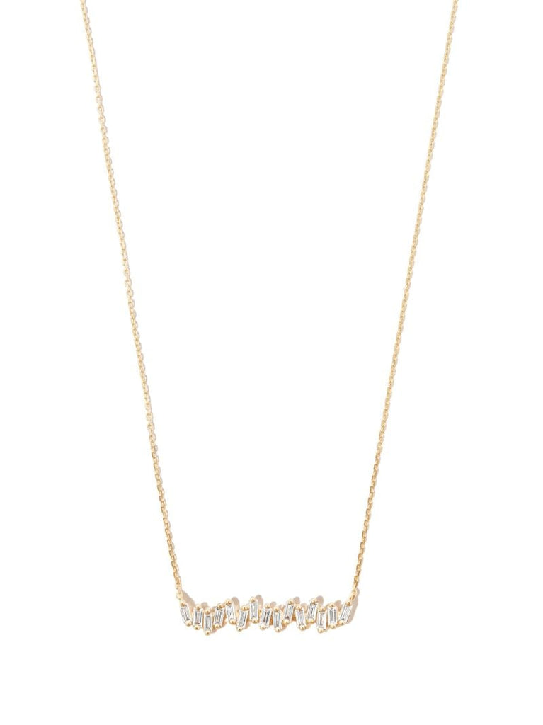 18k Yellow Gold Bold Diamond Pendant Necklace