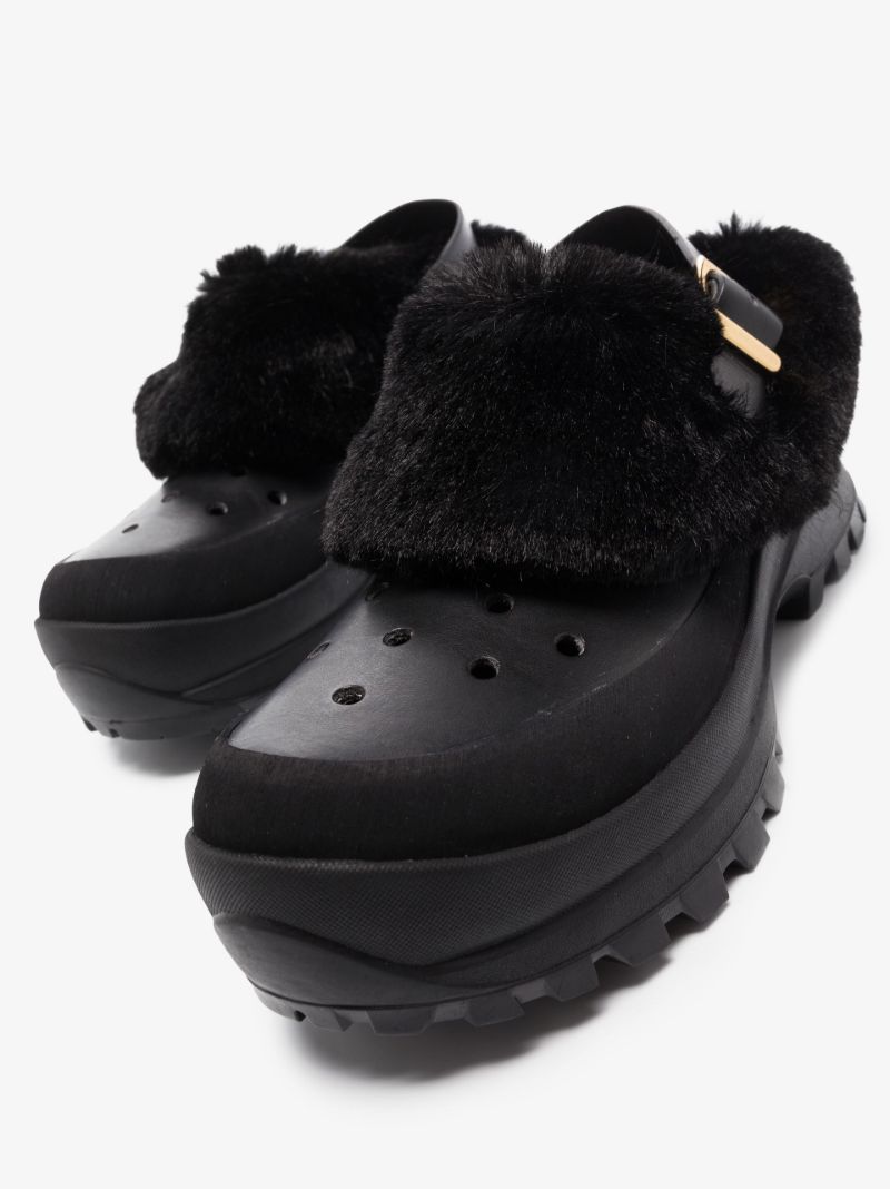 Black Trace Fff Rubber Clogs