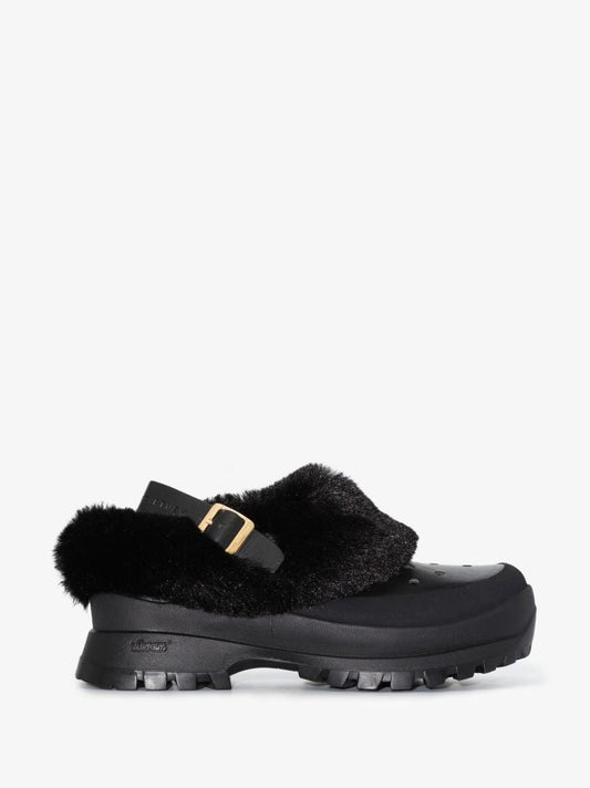 Black Trace Fff Rubber Clogs