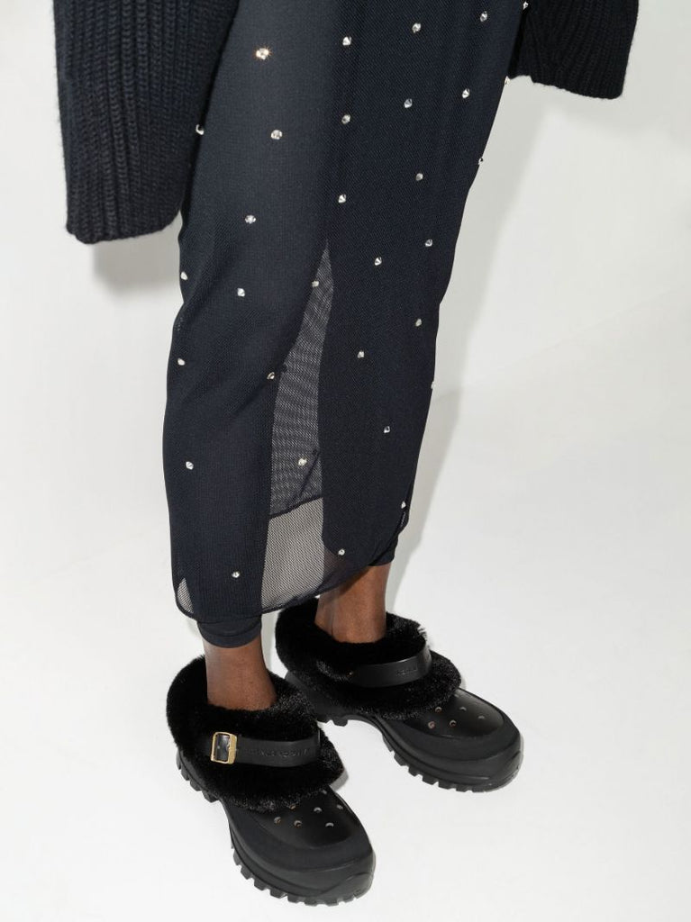 Black Trace Fff Rubber Clogs