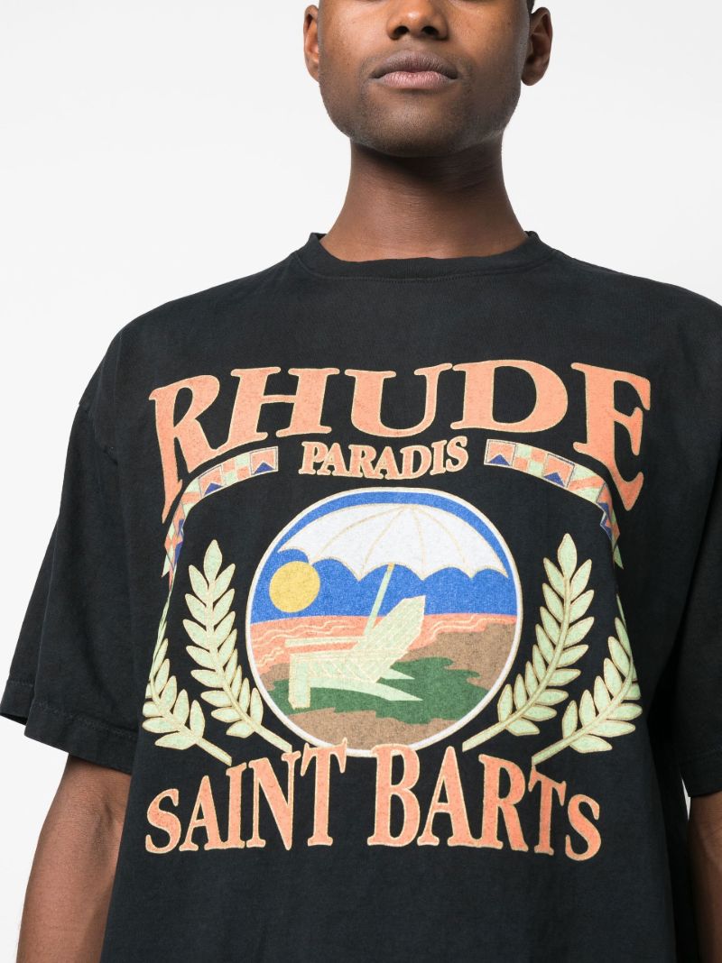 Black Logo Print T-shirt