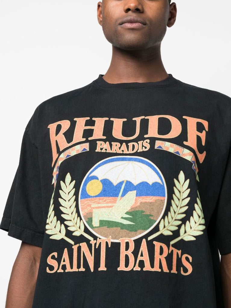 Black Logo Print T-shirt