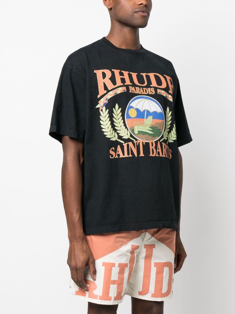 Black Logo Print T-shirt