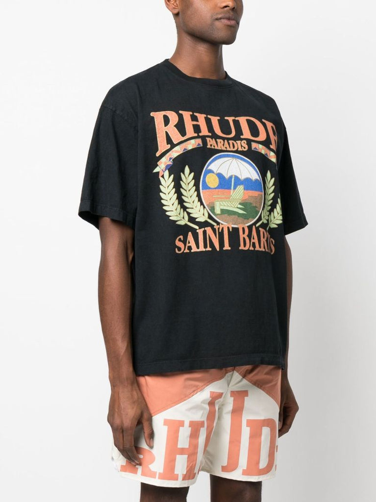 Black Logo Print T-shirt