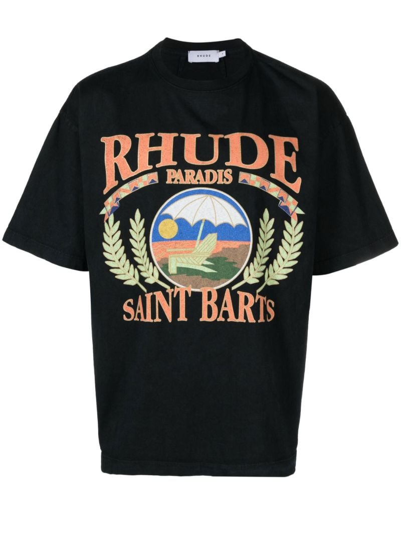 Black Logo Print T-shirt
