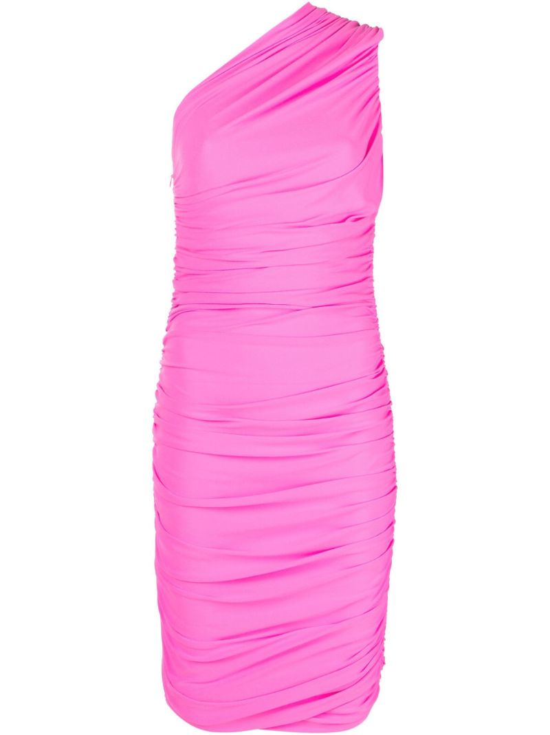Pink Amaya Ruched Midi Dress