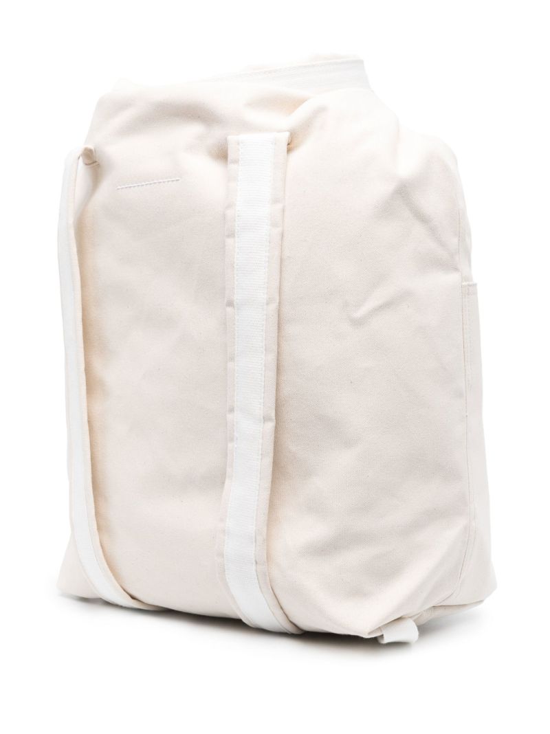 White Utility Logo Patch Backpack