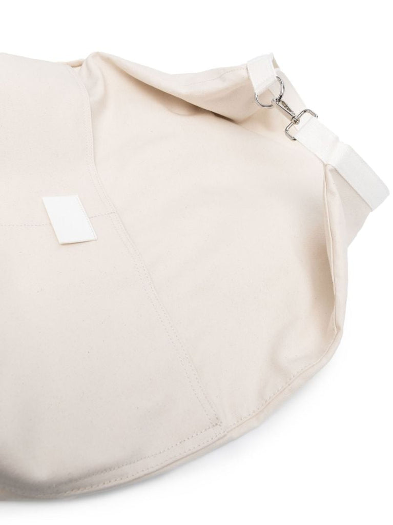 White Utility Logo Patch Backpack