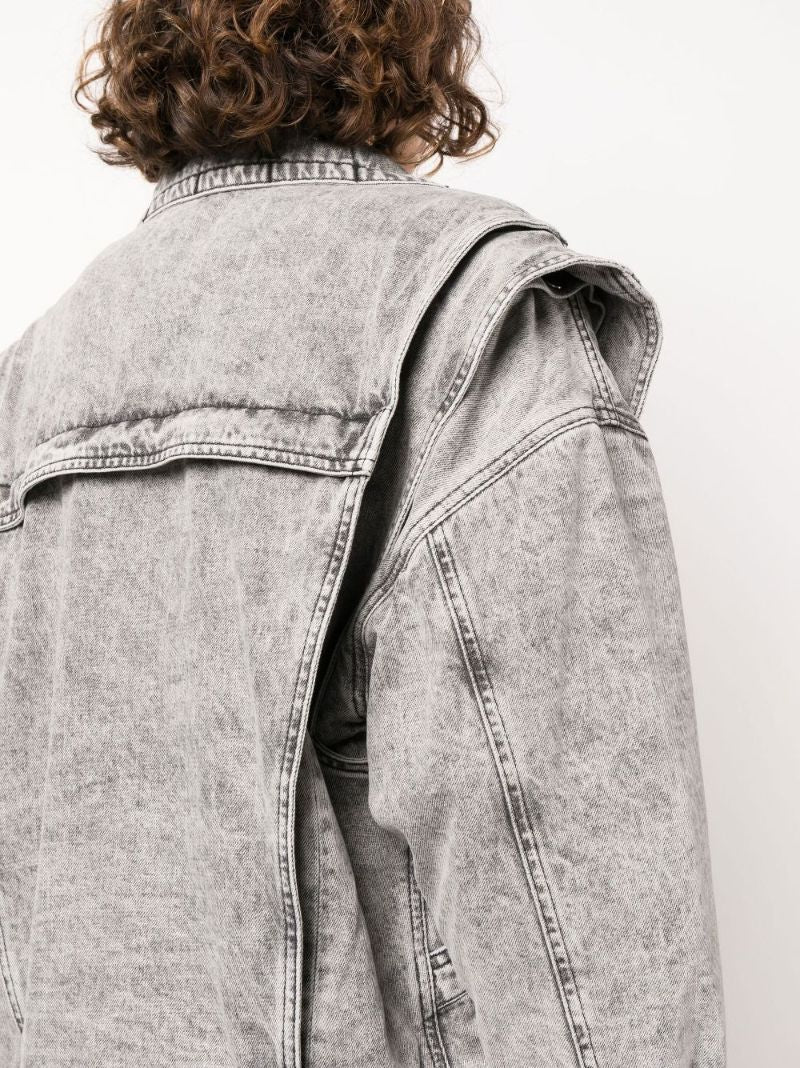 Grey Veronica Convertible Denim Jacket