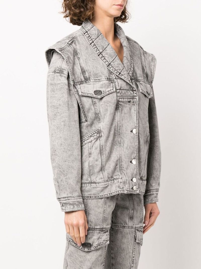Grey Veronica Convertible Denim Jacket