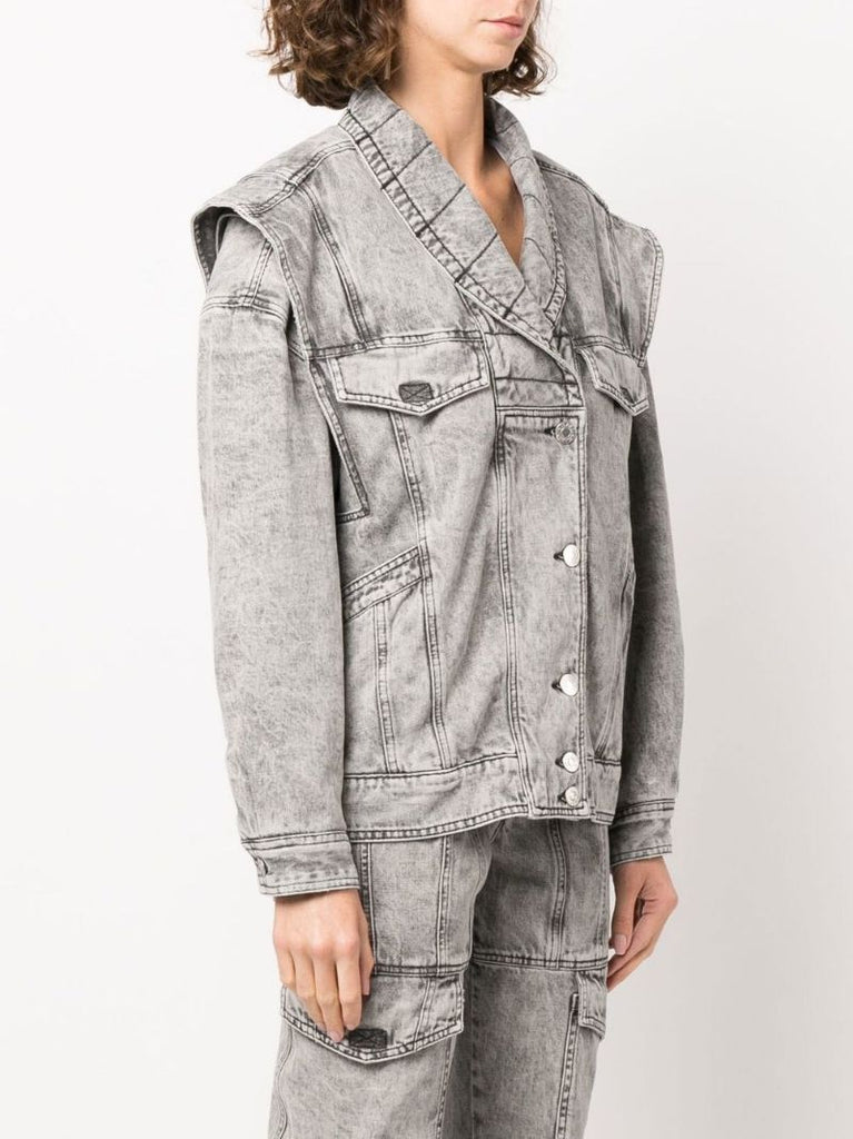 Grey Veronica Convertible Denim Jacket