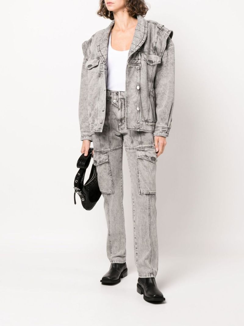 Grey Veronica Convertible Denim Jacket