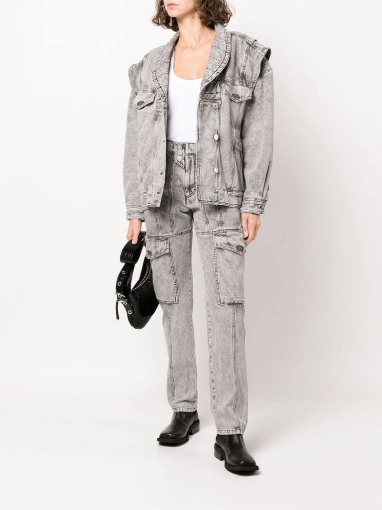 Grey Veronica Convertible Denim Jacket