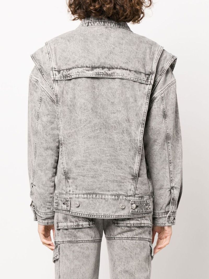 Grey Veronica Convertible Denim Jacket
