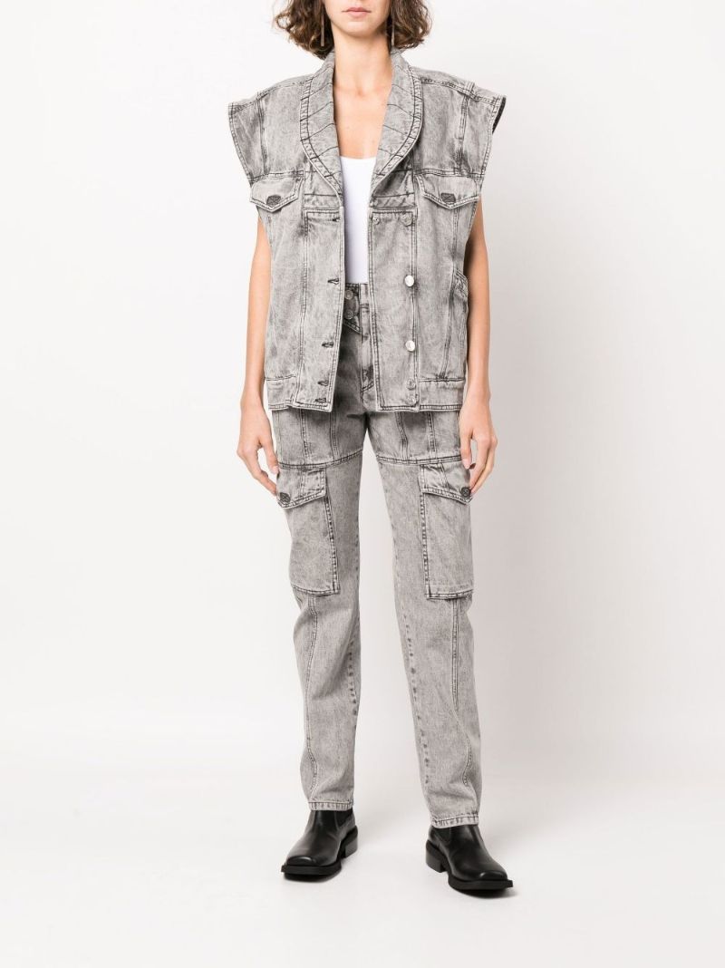 Grey Veronica Convertible Denim Jacket