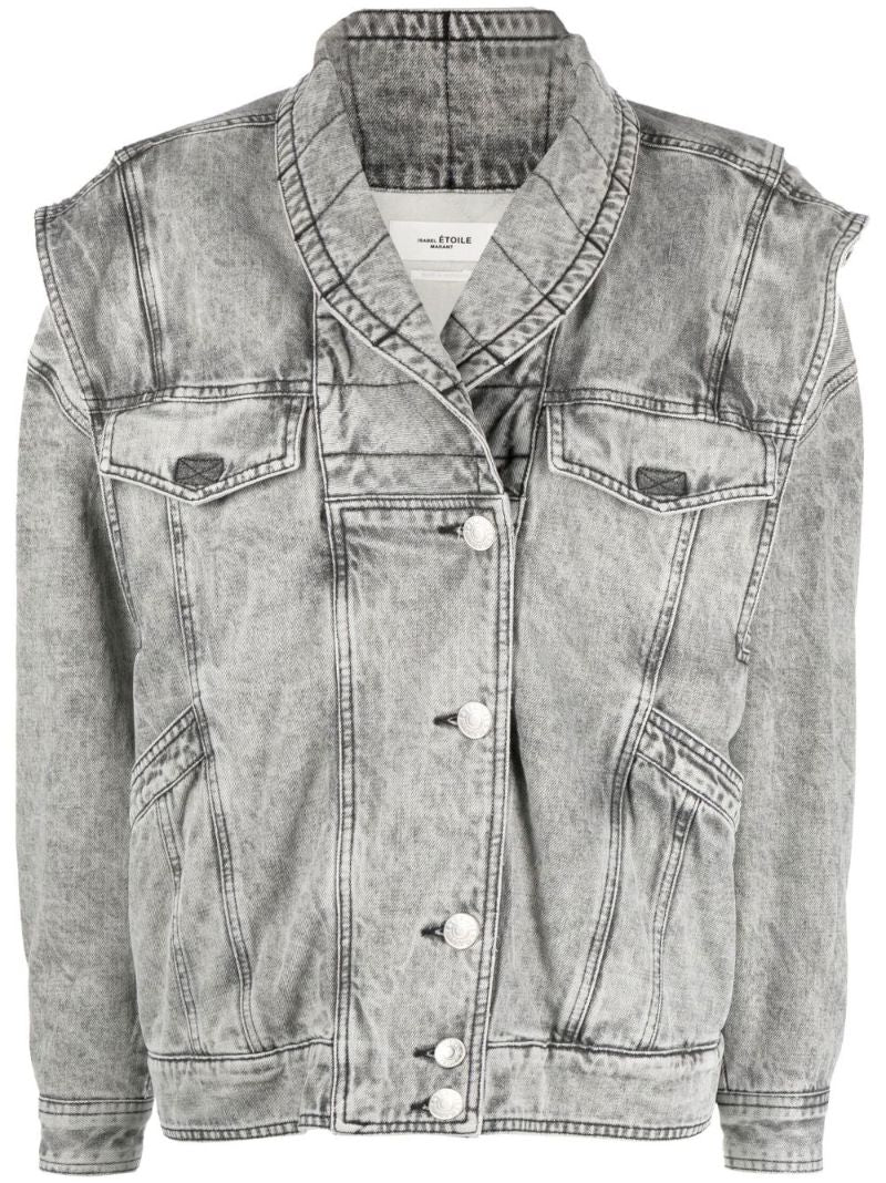 Grey Veronica Convertible Denim Jacket