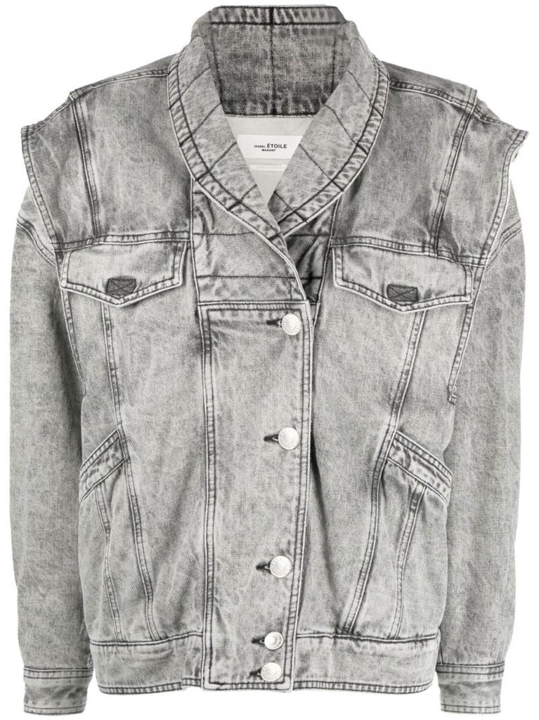 Grey Veronica Convertible Denim Jacket