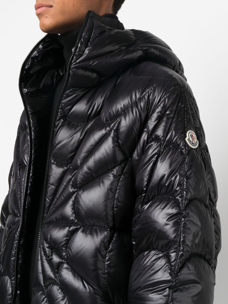 X Marvel Black Violier Spider-man Hooded Quilted Jacket