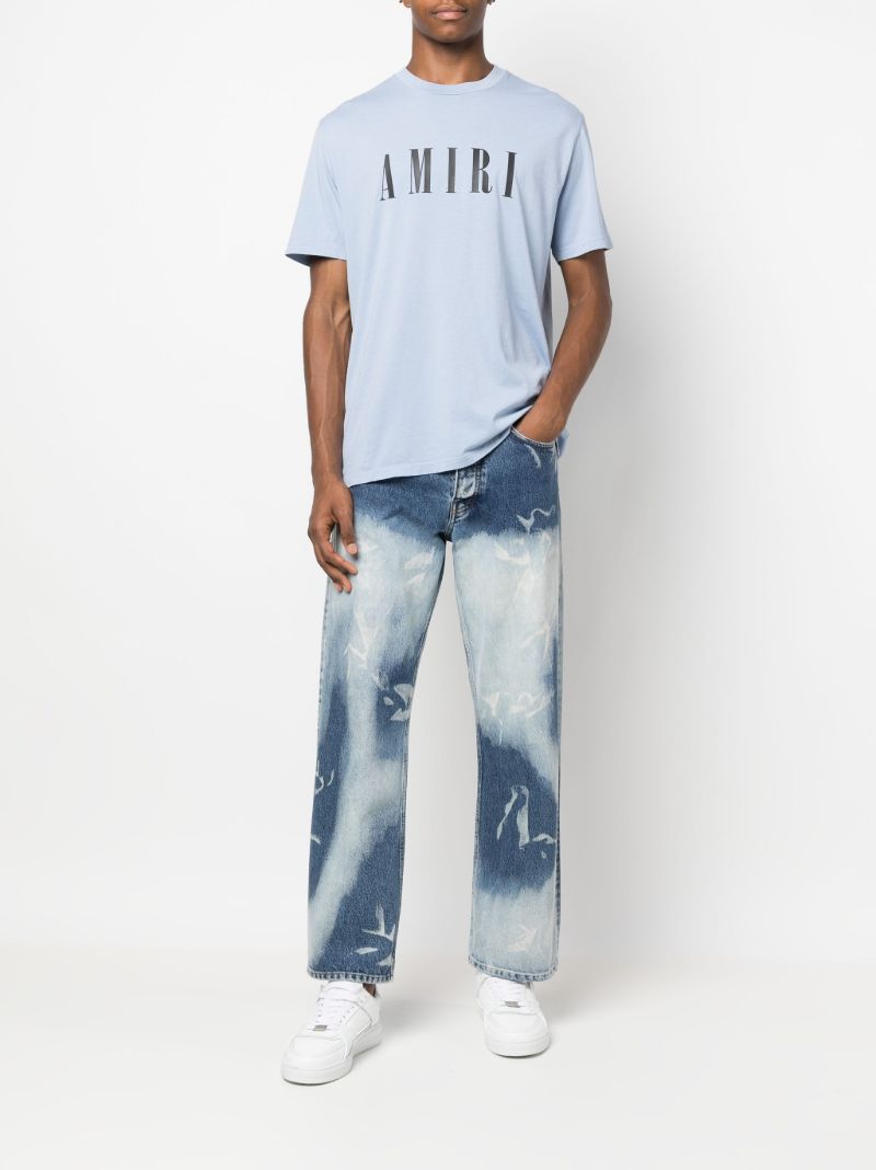 Blue Logo Print T-shirt