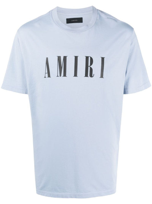 Blue Logo Print T-shirt