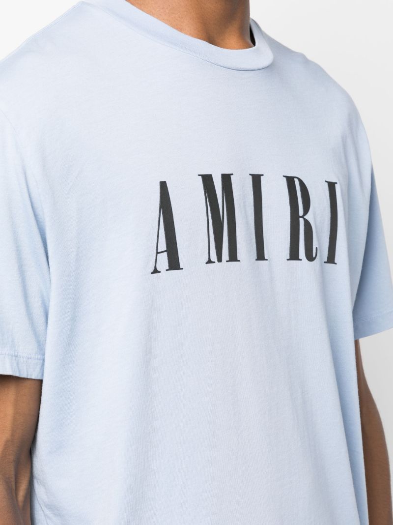 Blue Logo Print T-shirt