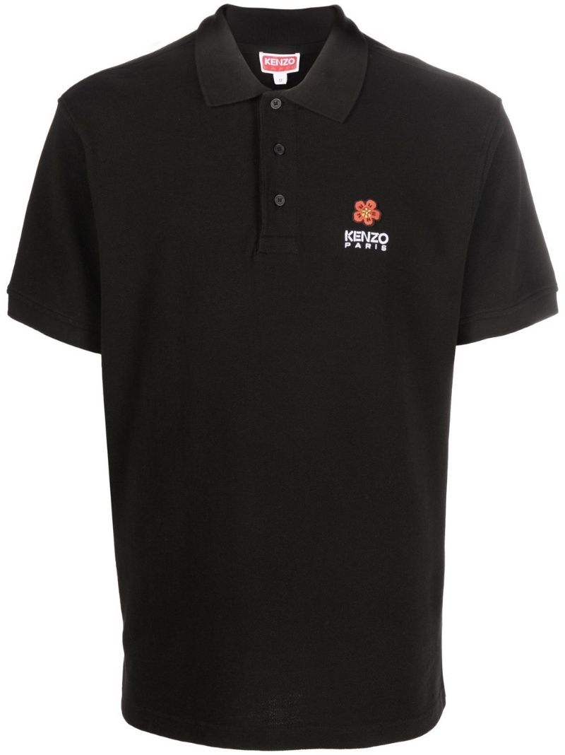 Black Boke Flower Polo Shirt