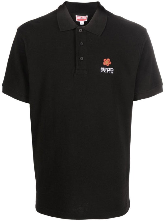 Black Boke Flower Polo Shirt
