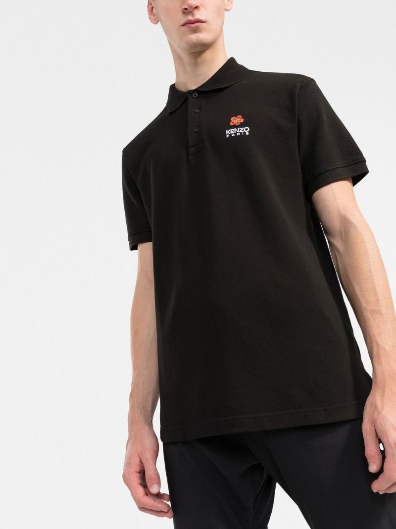 Black Boke Flower Polo Shirt