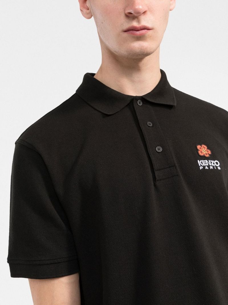 Black Boke Flower Polo Shirt