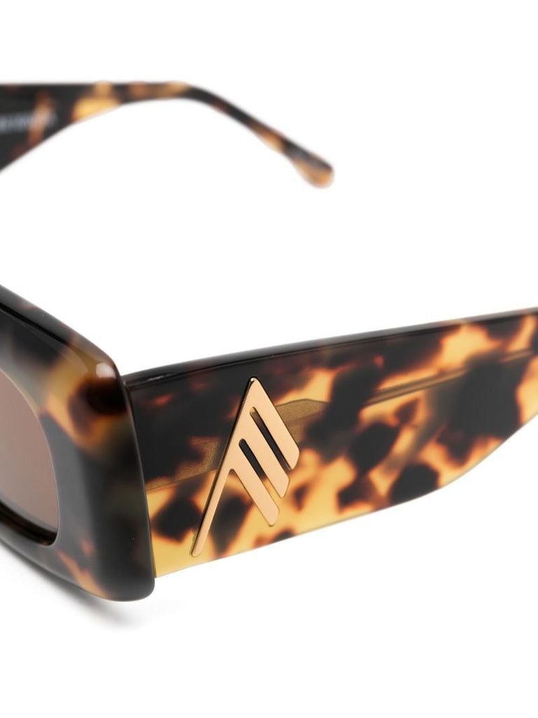 X Linda Farrow Brown Mini Marfa Square Sunglasses